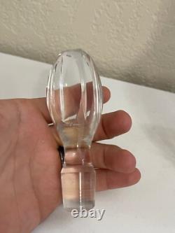 Vintage Cut Crystal Glass Decanter with Star Design