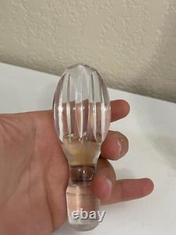 Vintage Cut Crystal Glass Decanter with Star Design