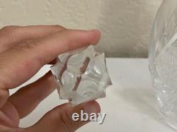 Vintage Cut Crystal Glass Decanter with Star Design