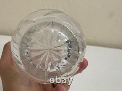 Vintage Cut Crystal Glass Decanter with Star Design