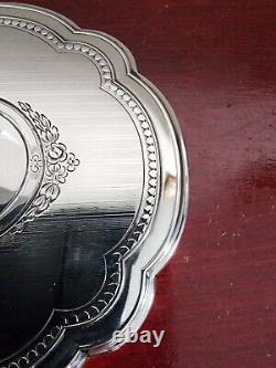 Vintage Cut Crystal Glass Jar With Birmingham Hallmarks 925 Sterling Silver LID
