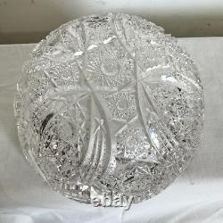 Vintage Cut Crystal Sawtooth Edge Bowl