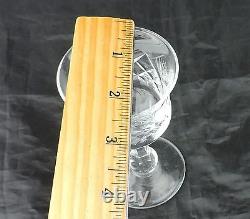 Vintage Cut Glass Or Crystal Port/wine Goblet Set 12 Flare Criss Cross Etched