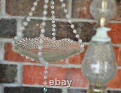 Vintage Decorative Scale of Justice Cut Crystal Plates Shabby Chic Distressed