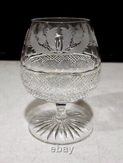 Vintage Edinburgh Crystal THISTLE Cut Brandy Snifter Glass Scotland