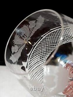 Vintage Edinburgh Crystal THISTLE Cut Brandy Snifter Glass Scotland