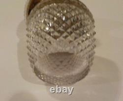 Vintage French Cut Crystal 3-Pc Smoker's Set Cigarette Box, Lighter & Ashtray