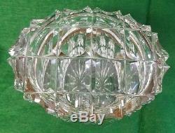 Vintage French Cut Crystal & Ormolu Hinged Jewelry Casket / Box