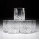 Vintage Galway Cut Crystal Longford Lowball Whiskey Rocks Glass Lot of 6