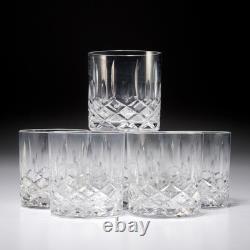 Vintage Galway Cut Crystal Longford Lowball Whiskey Rocks Glass Lot of 6