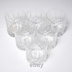 Vintage Galway Cut Crystal Longford Lowball Whiskey Rocks Glass Lot of 6