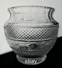 Vintage Gorgeous EBELING & REUSS Bohemian Glass Cut Crystal Large Vase