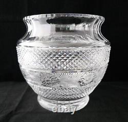 Vintage Gorgeous EBELING & REUSS Bohemian Glass Cut Crystal Large Vase