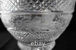 Vintage Gorgeous EBELING & REUSS Bohemian Glass Cut Crystal Large Vase