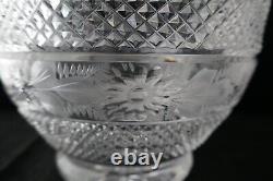 Vintage Gorgeous EBELING & REUSS Bohemian Glass Cut Crystal Large Vase