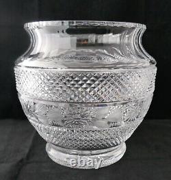 Vintage Gorgeous EBELING & REUSS Bohemian Glass Cut Crystal Large Vase