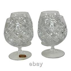 Vintage Gorham Full Lead Crystal Diamond Cut Brandy Snifter Glass Set Of 4