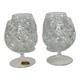 Vintage Gorham Full Lead Crystal Diamond Cut Brandy Snifter Glass Set Of 4