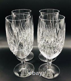 Vintage Gorham Nocturne Cut & Blown Glass Crystal Goblets, Set of 4, 1984-1993