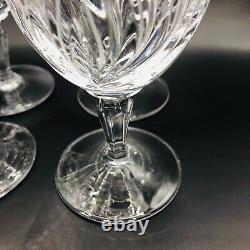 Vintage Gorham Nocturne Cut & Blown Glass Crystal Goblets, Set of 4, 1984-1993