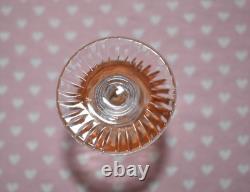Vintage Harlequin Bohemian Cut Crystal Multicolored Set of 6 Hock Wine Glasses