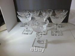 Vintage Hawkes Gravic Cut Crystal China Aster Champagne Sherbet Set of 10