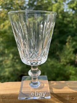 Vintage Hawkes Mallory Clear Cut Crystal Glass Water Goblet Glasses