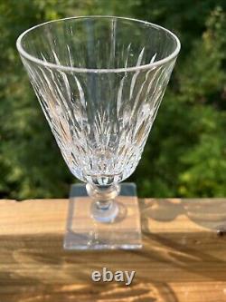 Vintage Hawkes Mallory Clear Cut Crystal Glass Water Goblet Glasses
