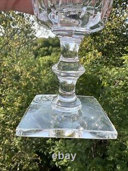 Vintage Hawkes Mallory Clear Cut Crystal Glass Water Goblet Glasses