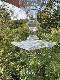 Vintage Hawkes Mallory Clear Cut Crystal Glass Water Goblet Glasses
