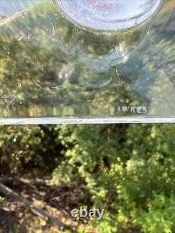 Vintage Hawkes Mallory Clear Cut Crystal Glass Water Goblet Glasses
