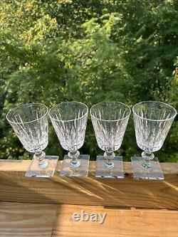 Vintage Hawkes Mallory Clear Cut Crystal Glass Water Goblet Glasses