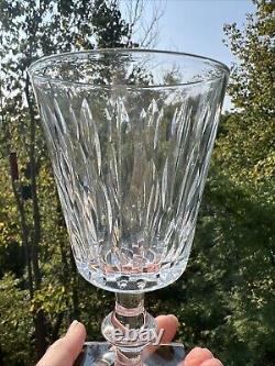Vintage Hawkes Mallory Clear Cut Crystal Glass Water Goblet Glasses