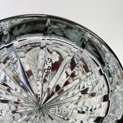 Vintage Heavy 50s 60s Bohemian Czech Glass Cut Crystal Decanter Cranberry