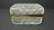 Vintage Heavy Cut Crystal Brass Mounted Jewelry Casket / Dresser Box