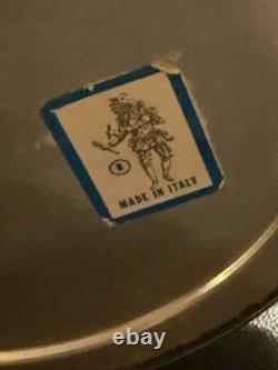 Vintage Italian Cut Crystal & Silverplate Ewers Pair