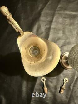 Vintage Italian Cut Crystal & Silverplate Ewers Pair