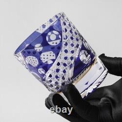 Vintage Kiriko Starry Sky Crystal Whiskey Glass Hand-Cut Old Fashioned Drinkware