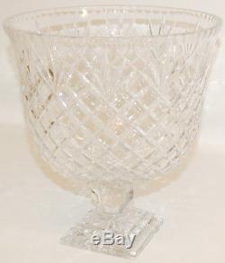 Vintage Large ABP ABC Cut Glass Crystal Punch Bowl Unsigned
