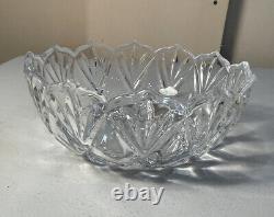 Vintage Large Elegant Lead Crystal Cut Glass Large Bowl
