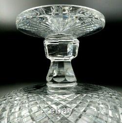 Vintage Large Waterford Cut Crystal Footed Fruit Bowl Handmade In Ireland