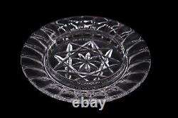 Vintage Lead Crystal Cut Glass Round Butter or Cheese Dish with Lid