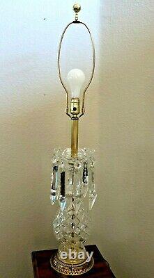 Vintage Lead Crystal Cut Table Lamp Lead Cut Glass Prisms