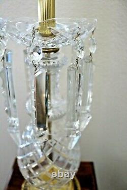 Vintage Lead Crystal Cut Table Lamp Lead Cut Glass Prisms