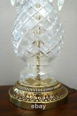 Vintage Lead Crystal Cut Table Lamp Lead Cut Glass Prisms