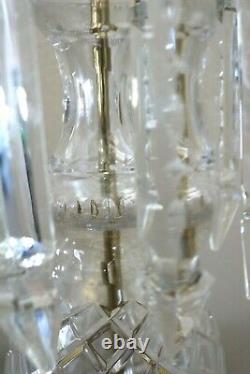 Vintage Lead Crystal Cut Table Lamp Lead Cut Glass Prisms