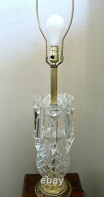 Vintage Lead Crystal Cut Table Lamp Lead Cut Glass Prisms