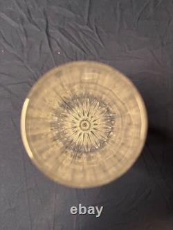 Vintage Lead Crystal Hand Cut 8 Fluted Champagne Glasses Beautiful