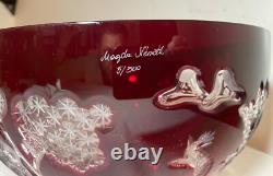 Vintage Lmtd Ed Crystal Design Guild Magda Nemeth Cut to Clear Dragon Glass Bowl