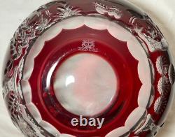Vintage Lmtd Ed Crystal Design Guild Magda Nemeth Cut to Clear Dragon Glass Bowl
